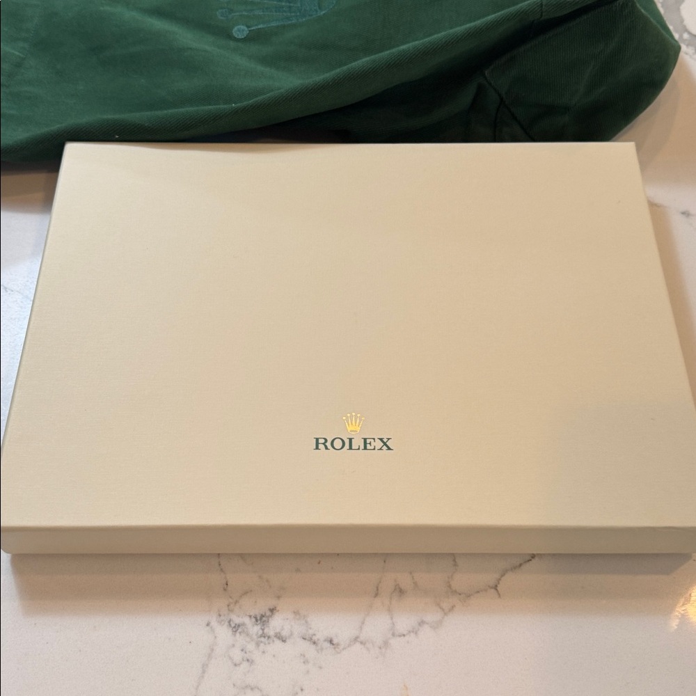 Rolex Cream and Green Messenger Bag